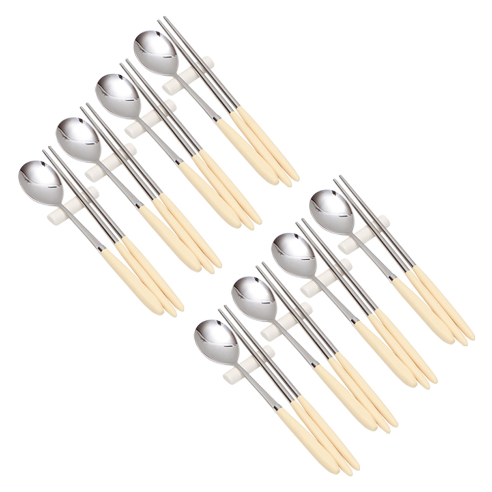 윌리브 304스텐 아모스 파스텔 수저 세트, 옐로우, 숟가락 + 젓가락, 8세트 50,960원