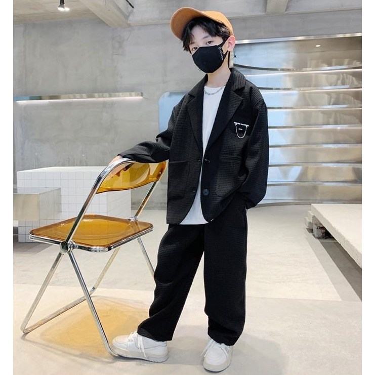 키즈목마 kids horse 남아용 오버핏 정장 세트 주니어 수트 하객룩 정장 바지 주즈핏 아이돌스타일091 32,800원