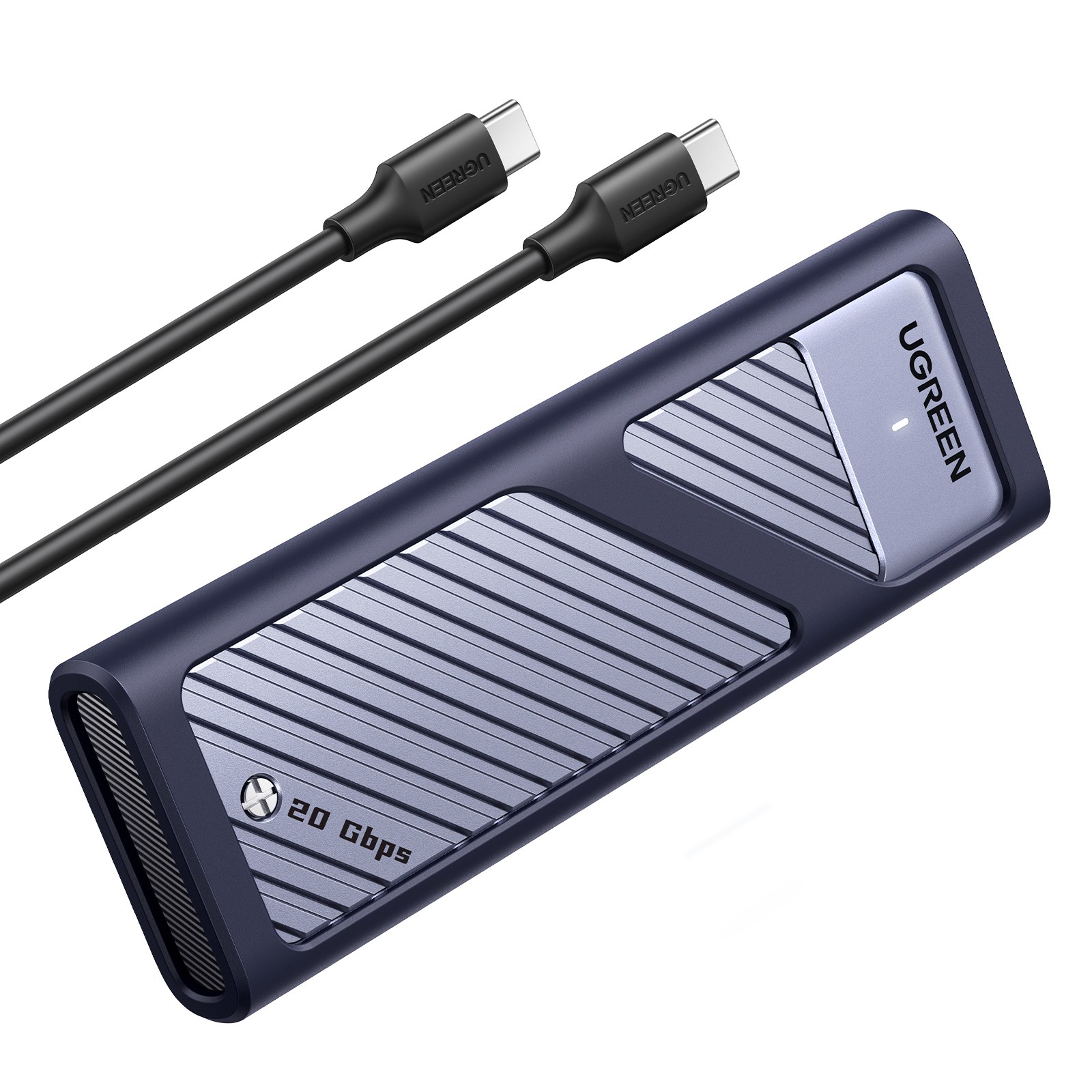 UGREEN 유그린 20Gbps NVMe/SATA M.2 SSD 외장하드 케이스 알루미늄 재질 USB3.2 Gen2x2 C타입 연결 M 및 B&M 키 지원, 1개, CM559 45,200원