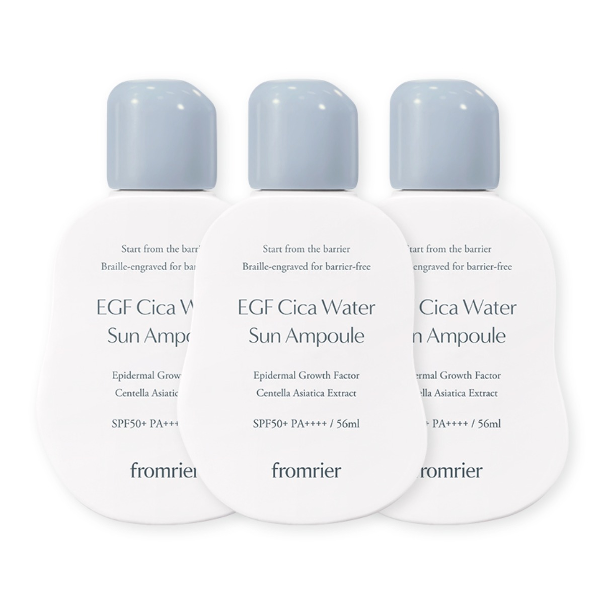 [청담샵PICK/화잘먹]프롬리에 비건 EGF 시카 워터 선앰플 선크림 자외선차단제 유기자차, 3개, 56ml 54,000원