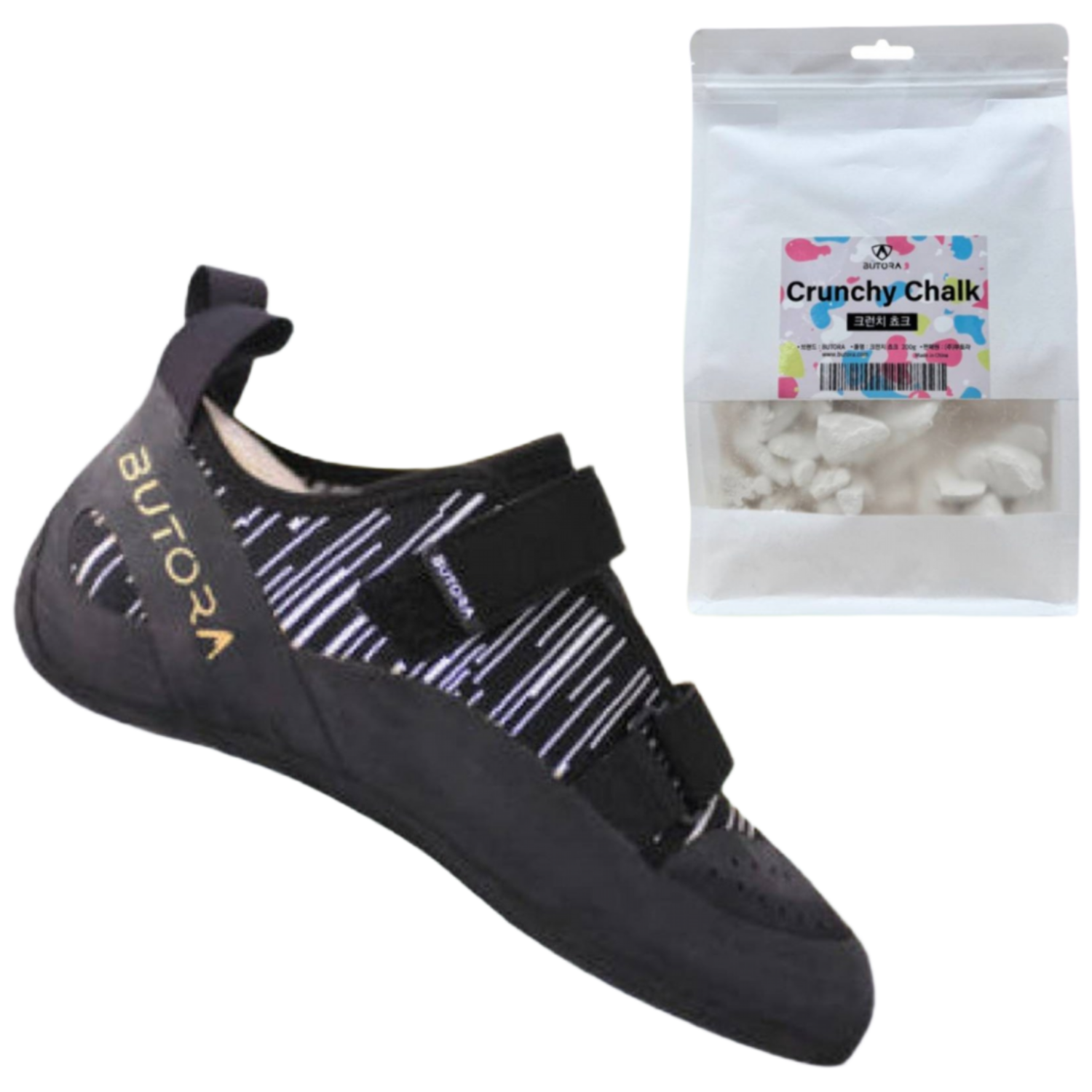부토라 뉴코멧 암벽화+쵸크 세트 / 뉴코멧 블랙 / 부토라 크런치 가루 초크 200g 84,390원