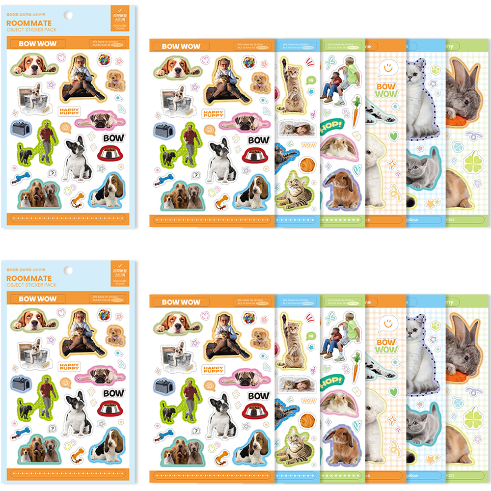 워너디스 룸메이트 오브젝트 리무버블 스티커팩 6종 세트, 혼합색상, 2세트 15,680원