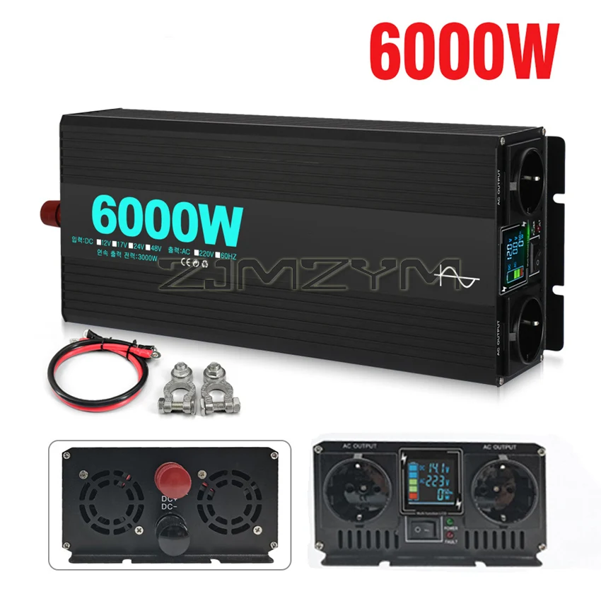 4000W 5000W 6000W 고출력 태양광 순수 정현파 인버터 12V17V24V48V에서 220V로 216,900원