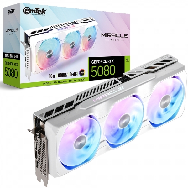이엠텍 이엠텍 지포스 RTX 5080 MIRACLE WHITE D7 16GB 2,259,000원