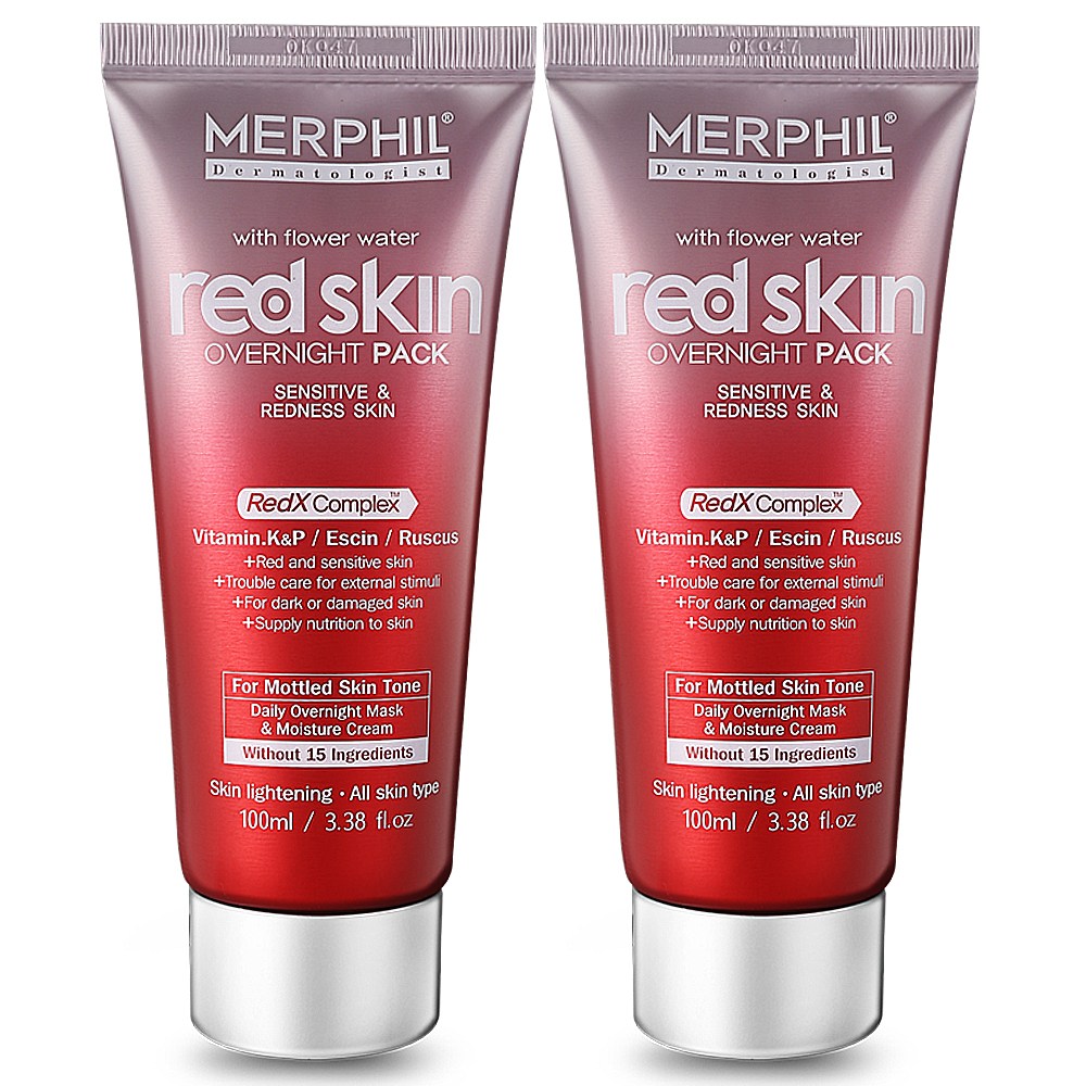 메르필 홍조 잡티 붉은기 개선 영양 듬뿍 레드스킨 오버나이트 크림팩, 100ml, 1개 16,750원