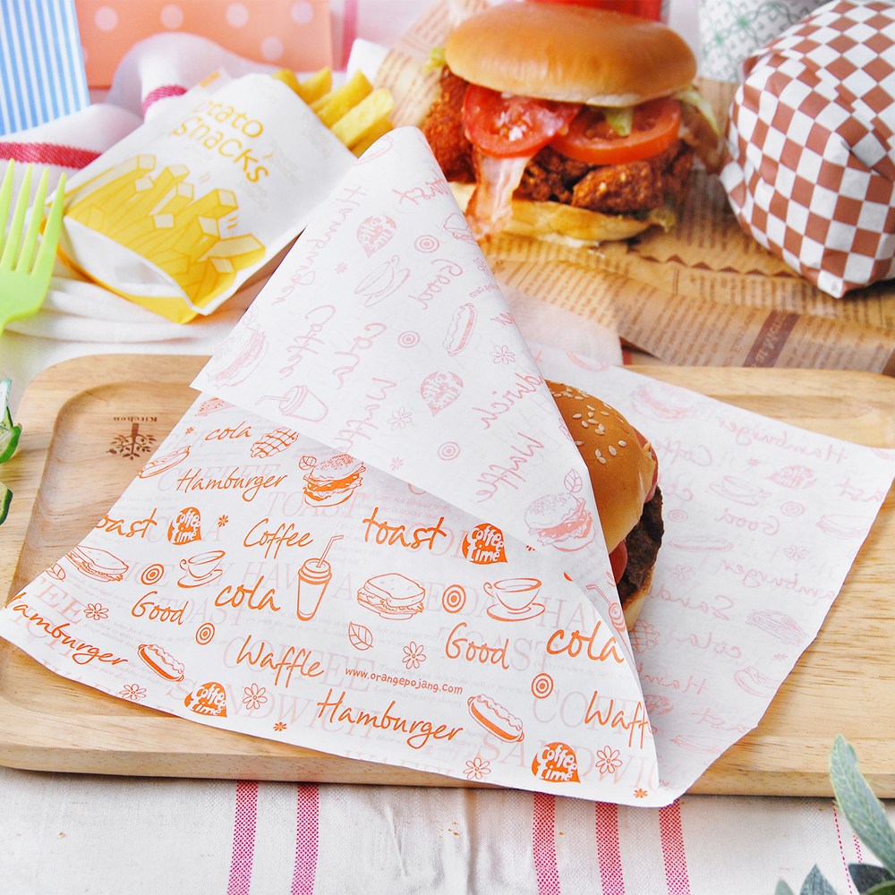 햄버거포장지 라임 L2323, 500개, 1세트 21,500원