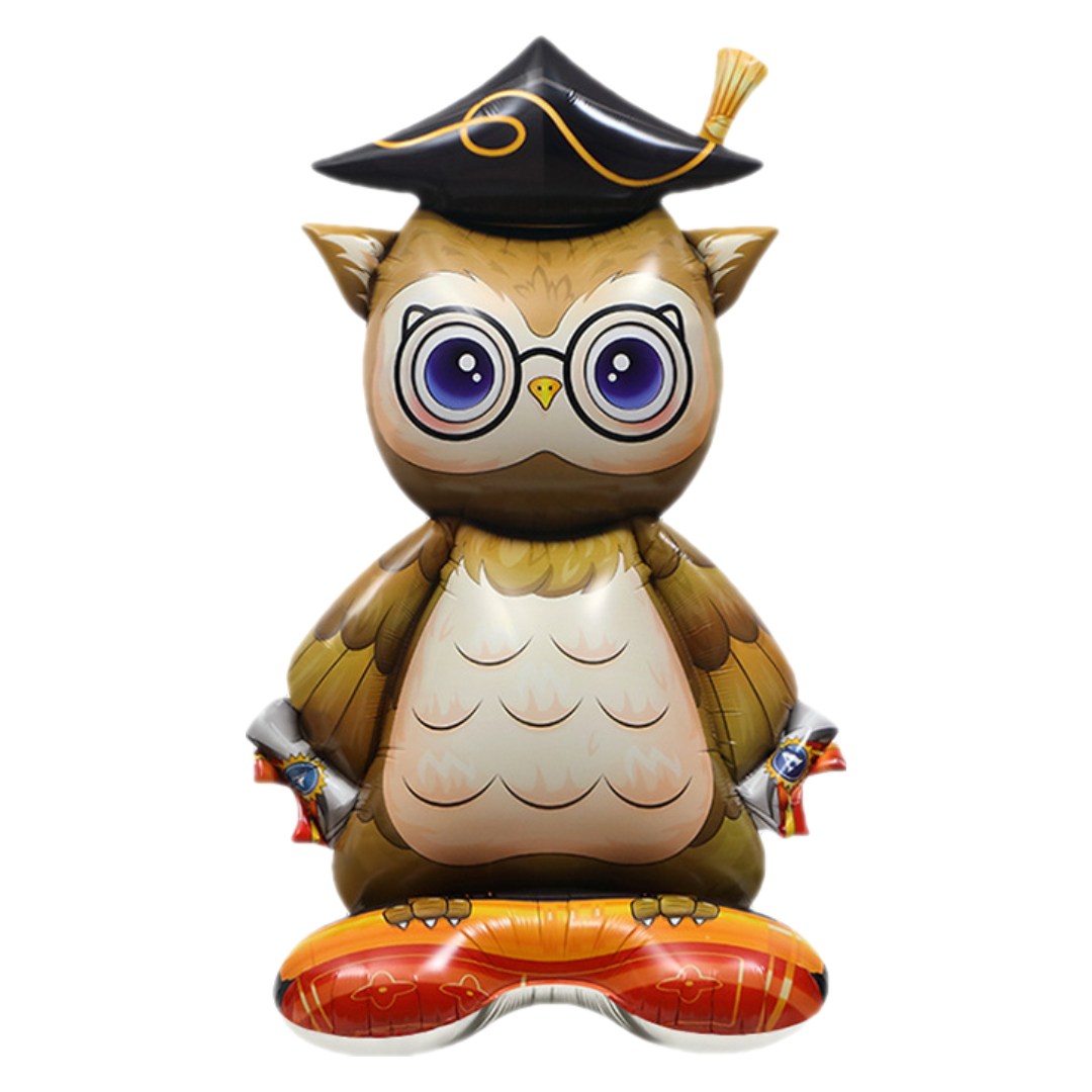 졸업식 은박풍선 스탠딩에어벌룬 포토존 파티 졸업 풍선세트, 1개, 학사모 부엉이, 현재가 9,400원