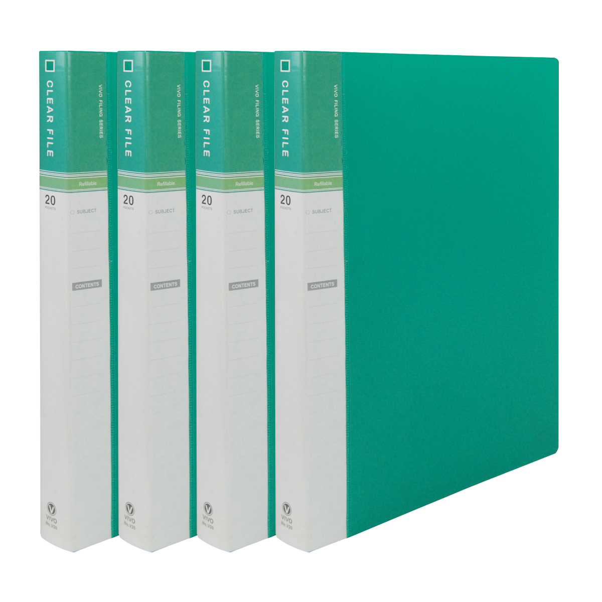 현풍 20매 비보 인덱스 A4 클리어화일, 녹색, 4개 6,520원