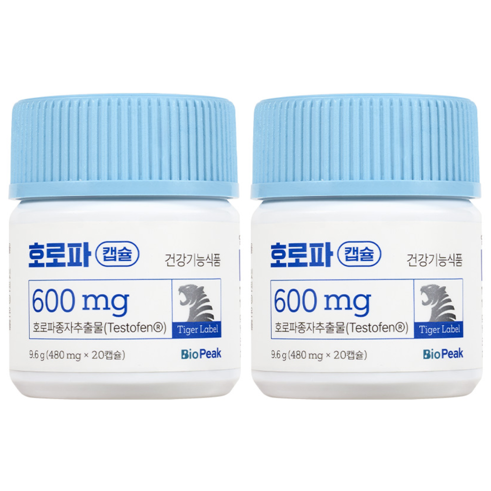 바이오피크 호로파 캡슐 남성 활력 갱년기 영양제, 2박스, 20정 134,000원