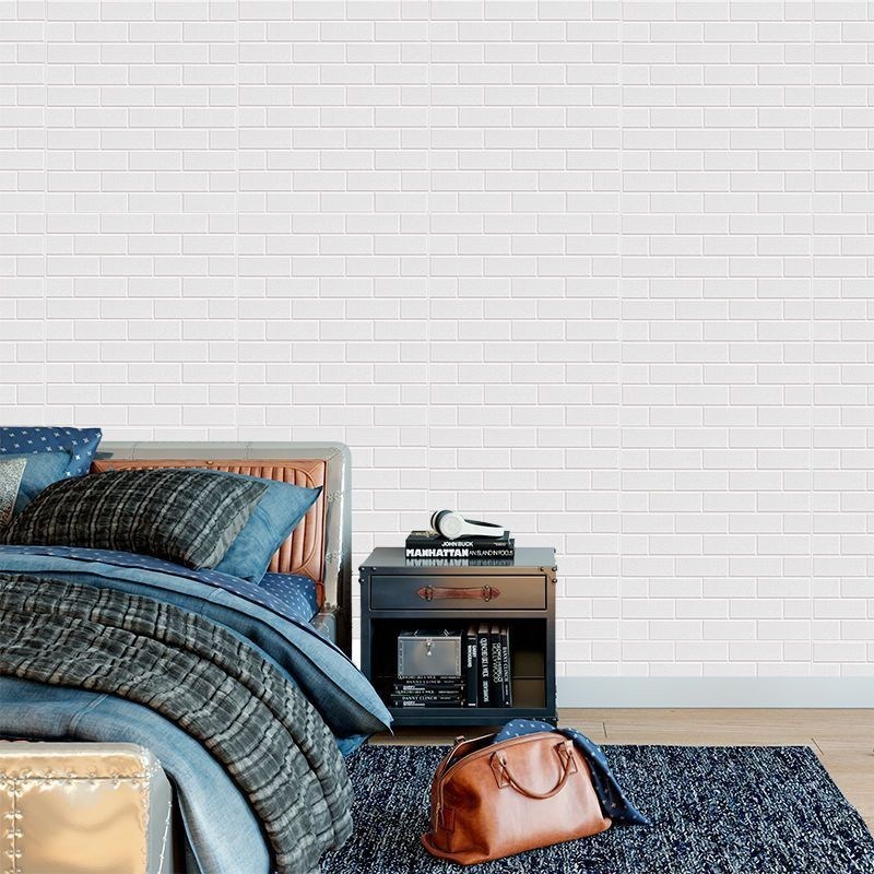 가남 3D 입체 폼블럭 벽지 이음새 없는 접착식 폼타일 벽돌 스티커 70cm x 77cm, 10개, 그레이 24,900원