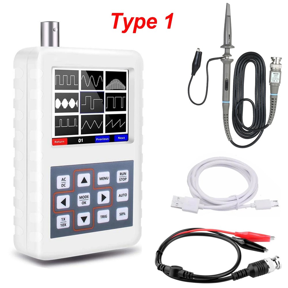 DSO PRO 휴대용 디지털 오실로스코프 손바닥 크기 5M 포함 속도 대역폭 프로브 P6100 MS 20 샘플링 BNC 73,000원