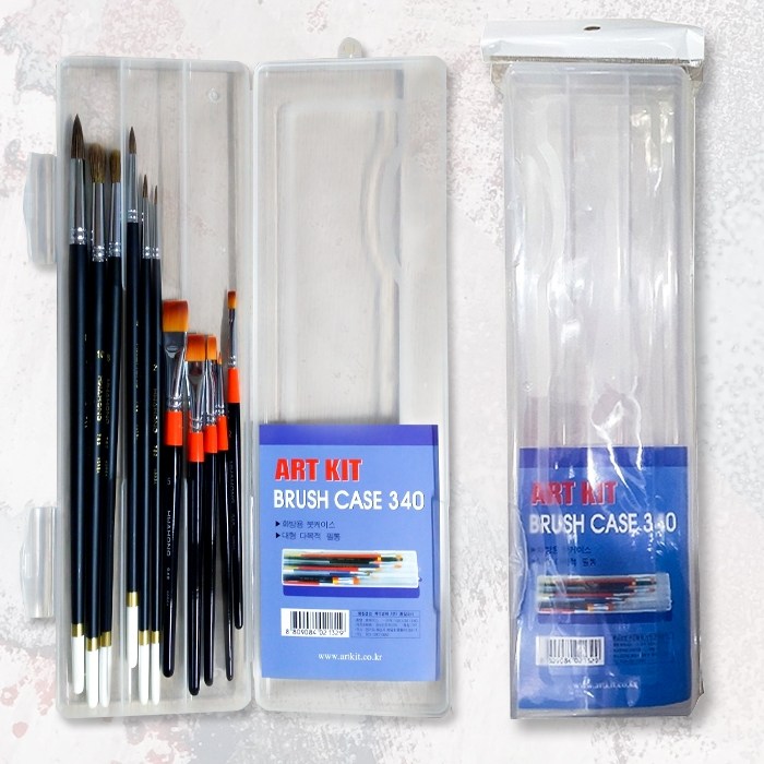 아트키트 붓케이스 Brush Case AK-340 투명 플라스틱 미술 붓통 붓집 7,000원