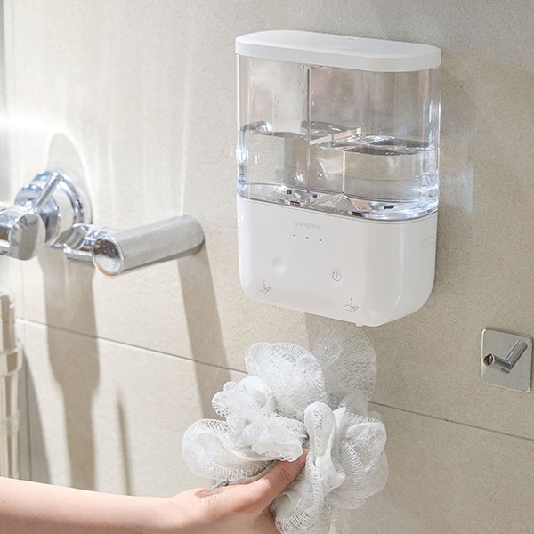 양드레 소프앤모어 자동 욕실 디스펜서 공중부양샴푸 물비누 젤타입 올인원, 화이트, 1개 42,900원