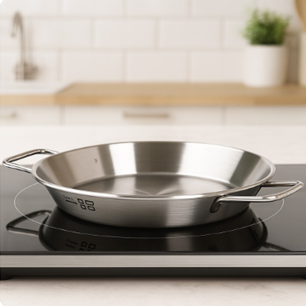 키친아트 일품 인덕션 빠에야팬 올스텐 인덕션용 볶음 냄비 스테인레스 인덕션팬 28cm 17,000원