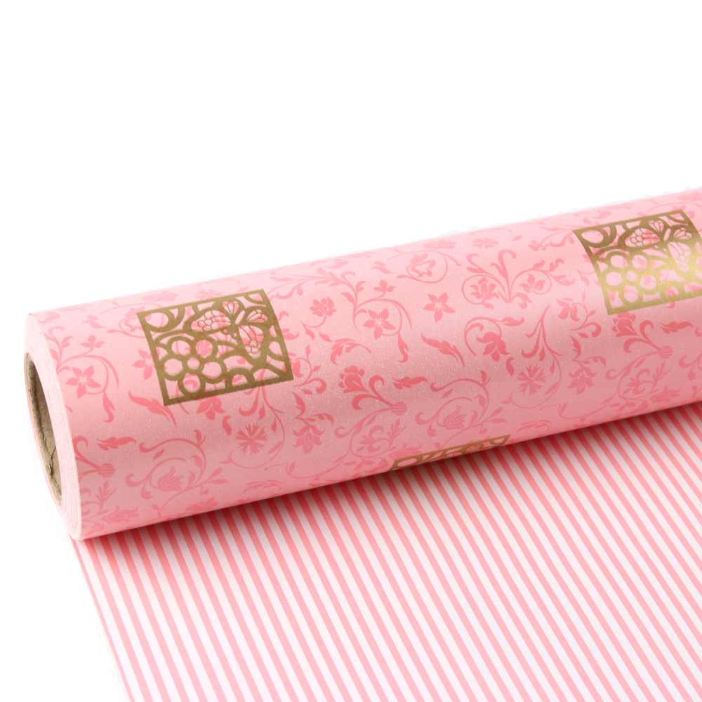 노크원 나비 프레임 종이 롤 포장지 53cm x 15m, 핑크, 1개 9,900원