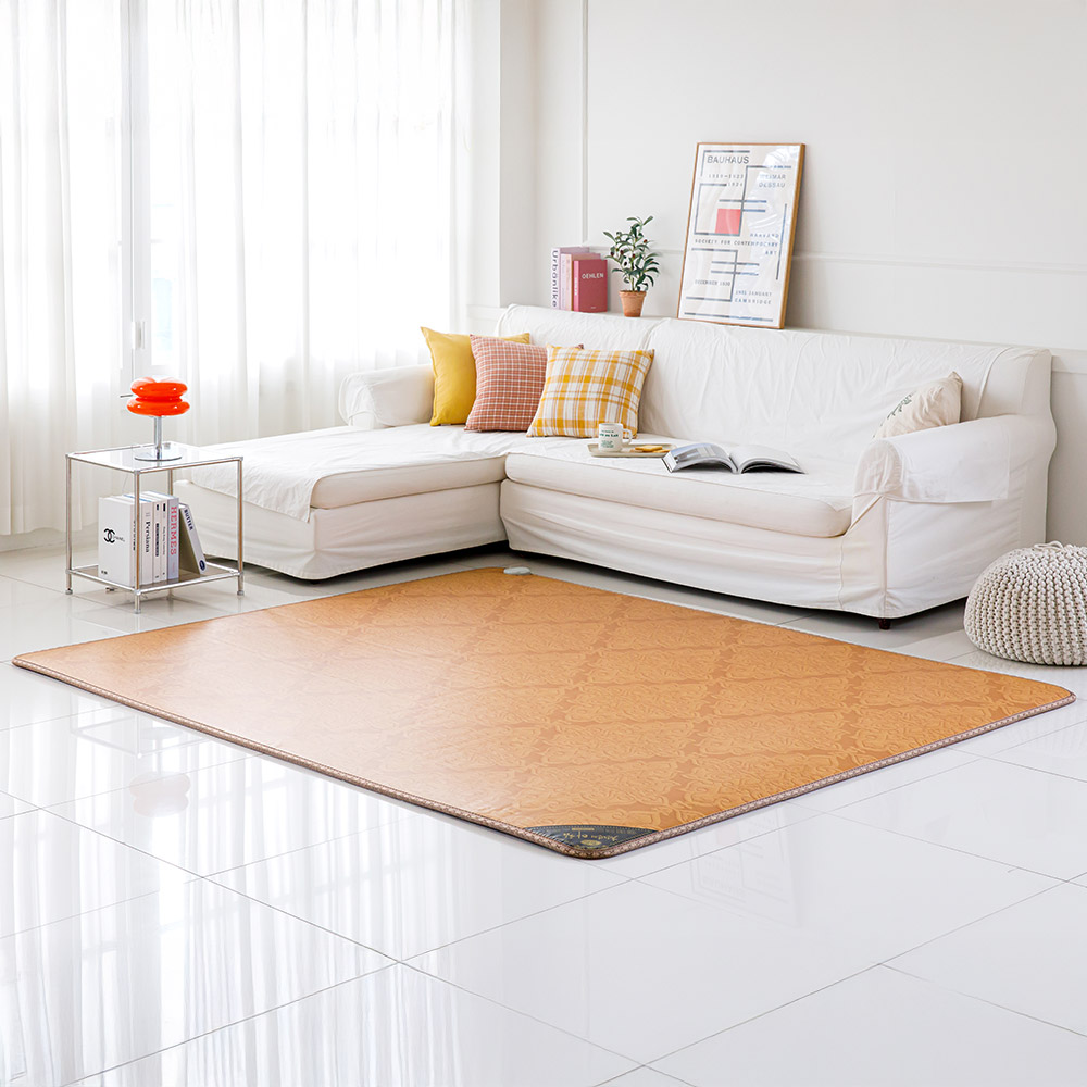 한일의료기 무자계 탄소열선 다마스크 디자인 전기장판 두꺼운 거실 온열 매트, 특대형 270*183 209,000원