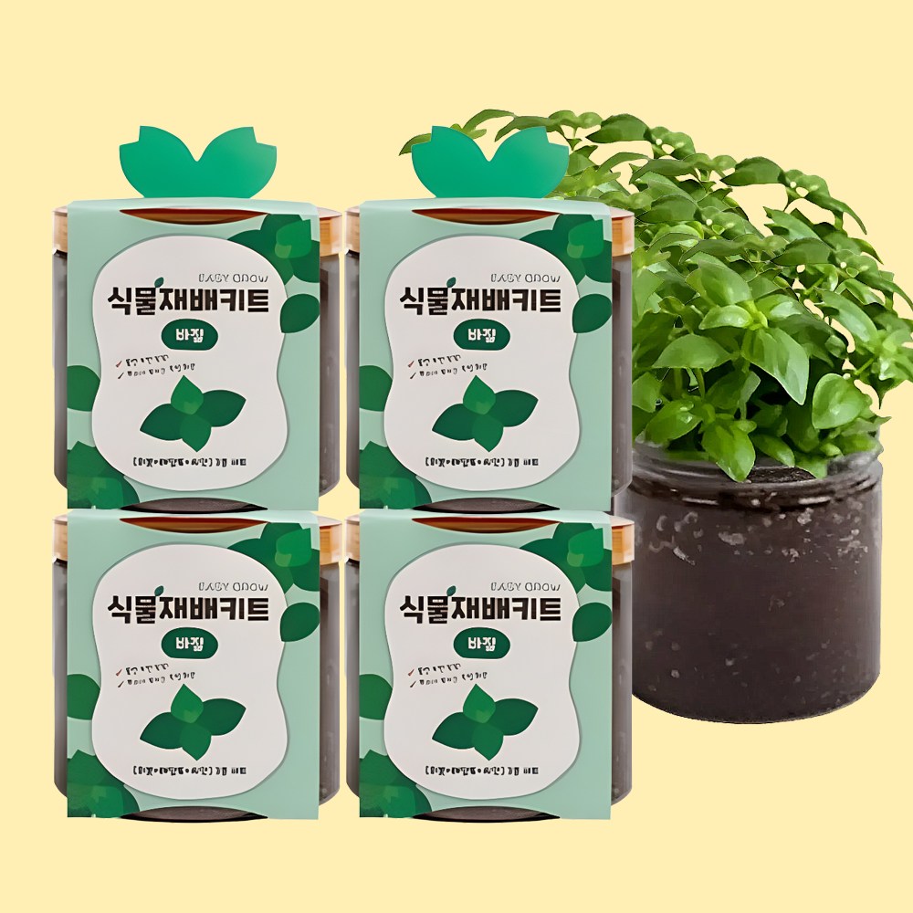베란다 화분 채소키우기 텃밭가꾸기 식물재배키트 4개 세트(11종) 14,450원