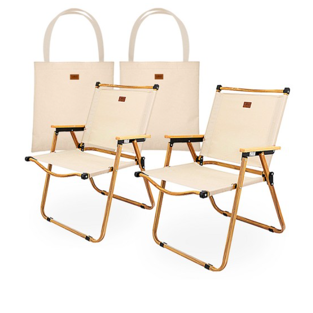 레토 감성 로우 접이식 경량 우드 캠핑의자 대형 LCP-C03 116,800원