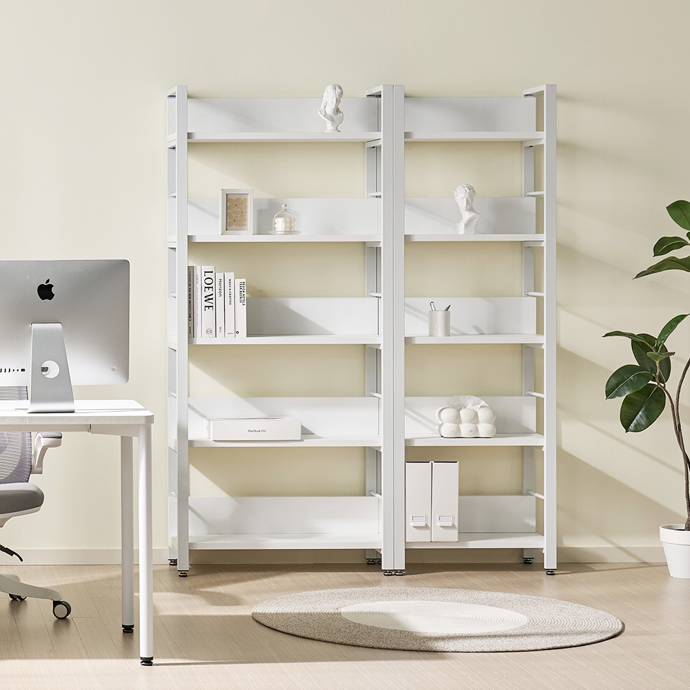 E0 25T TS-15 철제책장 서재책장 수납선반 3단 5단, 3단, 화이트프레임/오크 92,500원