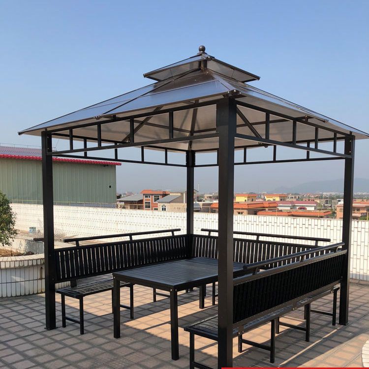 야외 정원 철제 정자 조립식 파고라 마당 테라스 농가용 티하우스, 3x3m 정자+스크린 커튼 1,125,900원