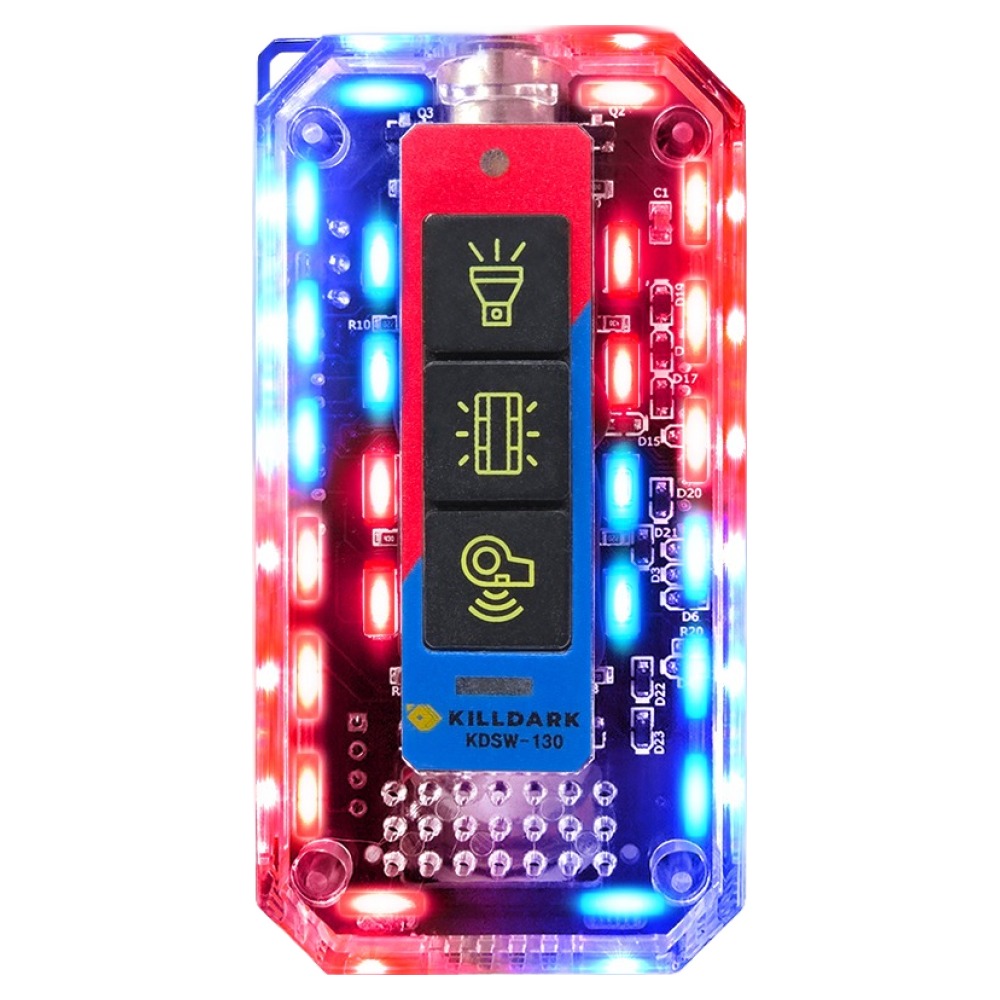 킬다크 5방향 LED 전자 호루라기 호신용 휘슬 손전등 랜턴 KDSW-130, 블랙, 1개 51,710원