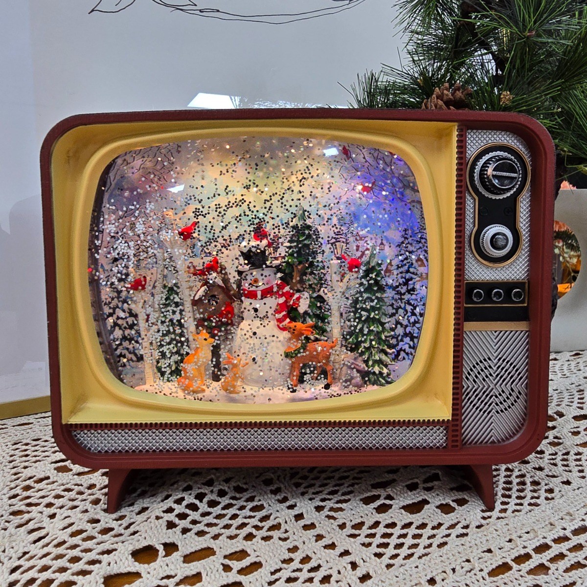 크리스마스 아날로그 TV 워터볼 오르골 어린이 생일 연말 선물 무드등 카페장식품 88,110원