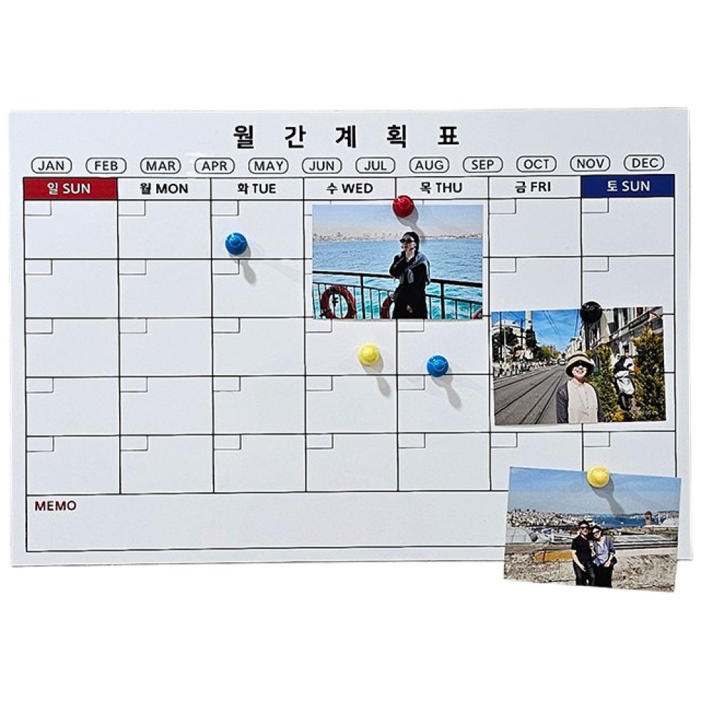 월간계획표 붙이는 자석 화이트보드 31,000원