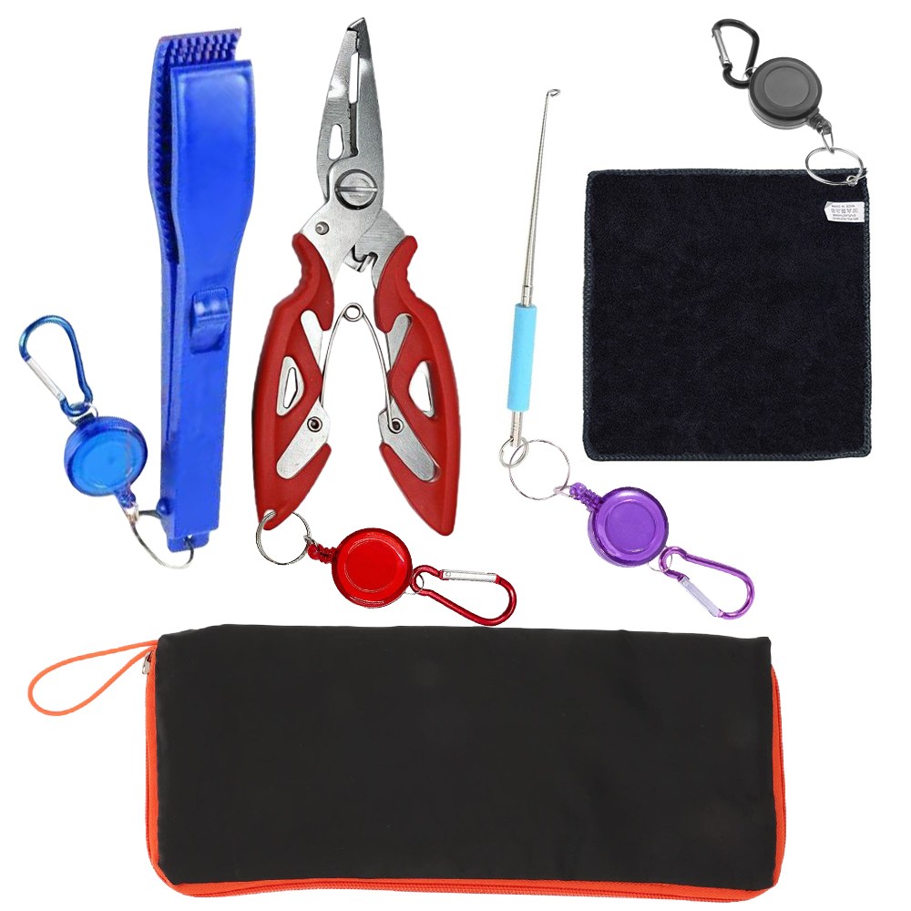 TAYPAK 낚시용품 루어낚시용품 집게 플라이어 낚시바늘제거기 세트 피싱집게, 레드, 1개 13,800원