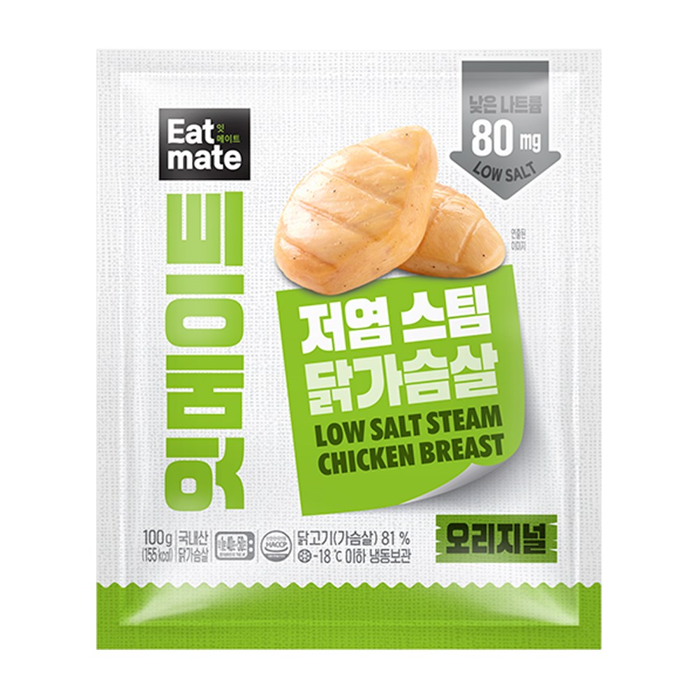 잇메이트 저염 스팀 닭가슴살 오리지널, 100g, 15개 34,650원