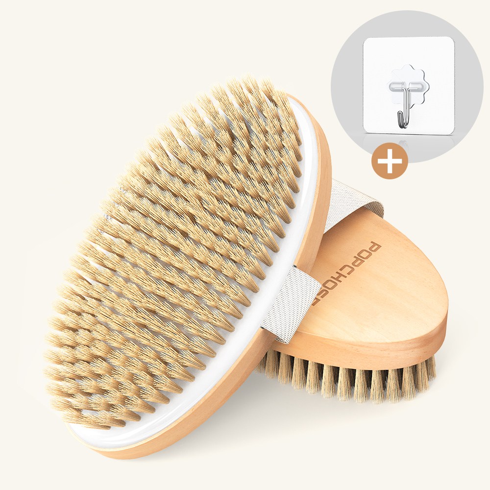 POPCHOSE 핸드 바디 브러쉬 샤워 브러쉬 타원형 우드 + 사은품 18,030원