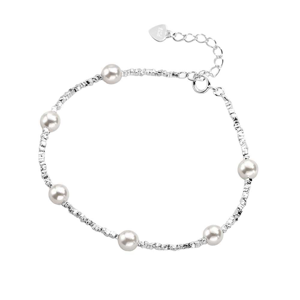 헤미안 실버 925 진주 포인트 스톤 체인 은 팔찌 HW2507100 65,900원