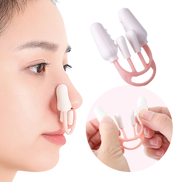 루이벤 [1+1] 예쁜코 만들기 콧대교정기 코교정기 콧볼축소 복코 휜코 화살코 코집게 코뽕, 2개, 1+1코높이교정기-핑크 4,900원