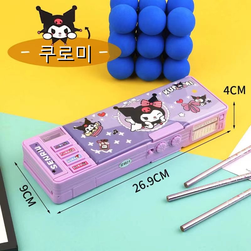 XCAO 산리오 필통 비밀번호 잠금 다용도 대용량 필통 남녀 아이 초등학생 쿠로미 이중 필통 14,930원