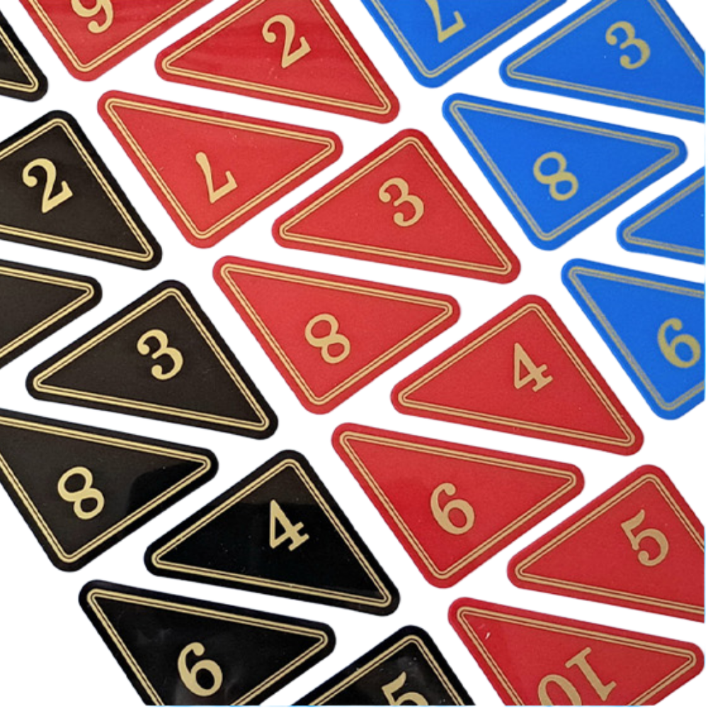 태스 _ 삼각 숫자 번호판 (국산 제작), 1세트, 1~10, 파란 색상 (블루) 6,500원