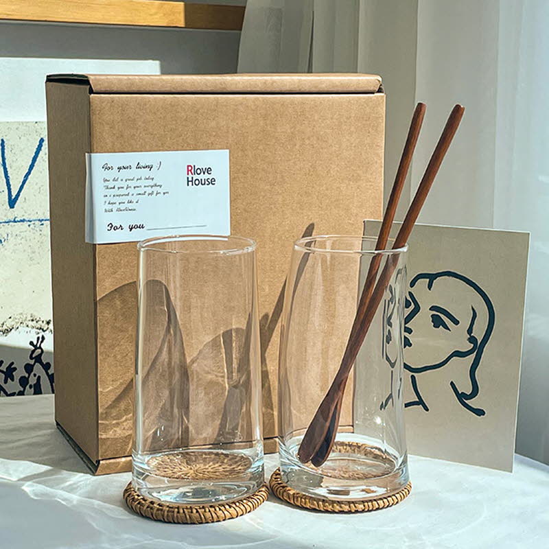 알럽하우스 바나나 하이볼잔 390ml x 2p + 라탄 코스터 2p + 롱 머들러 2p + 엽서 세트 7040166 29,900원