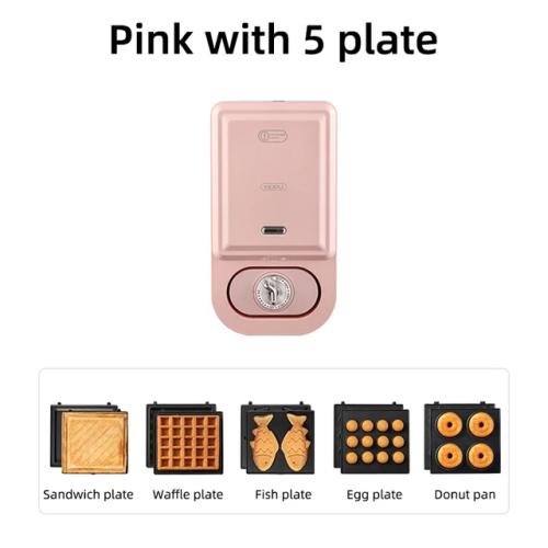 샌드위치 와플 메이커 와플기계 샌드위치팬 크로플 토스트 파니니 650W 전기 시간 조절 베이킹 타코야키 팬케이크 아침 식사 220V 142,060원