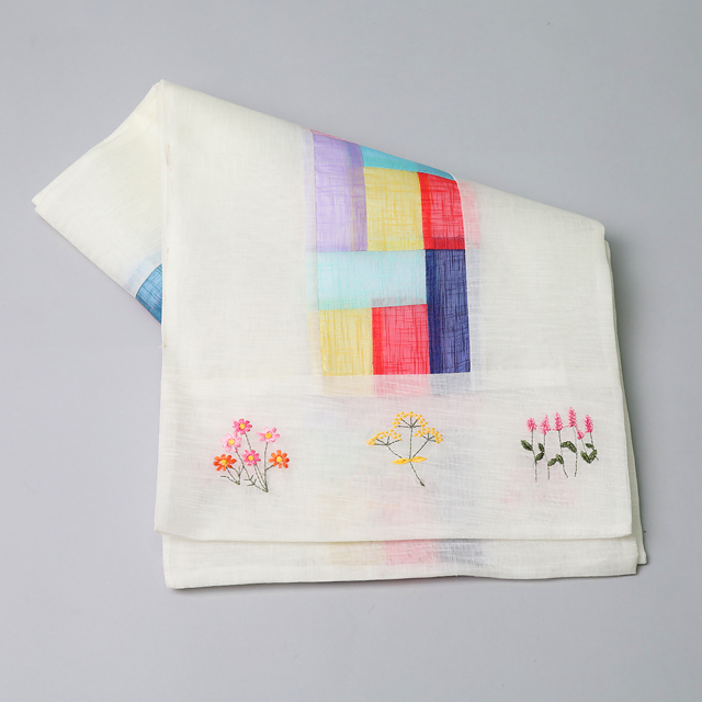 하율공방 고급 모시 전통 조각보 꽃자수 테이블러너 27,770원