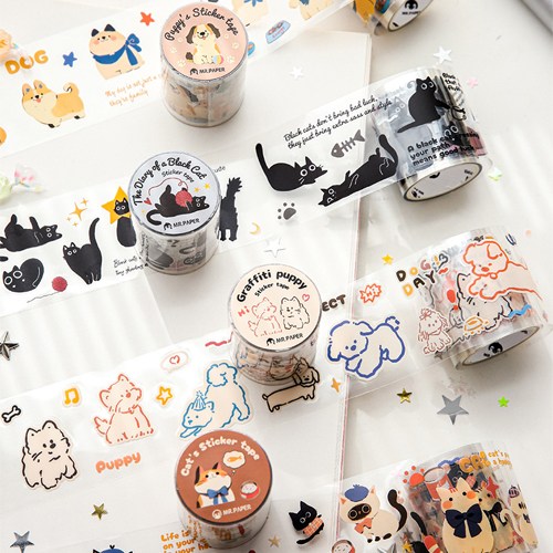 앨리스앤 다꾸 폰꾸 강아지&고양이 롤스티커 마테 4종 6,900원