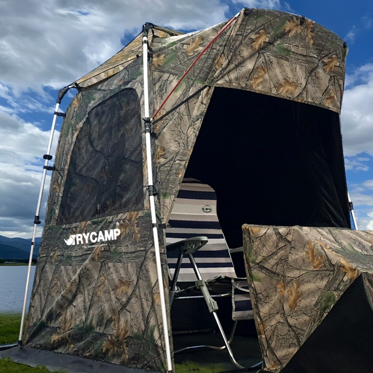 트라이캠프 FA-1414H  포터블 의자형 낚시텐트 길이조절가능텐트 소형, 대형좌대 모두 사용가능 196,000원