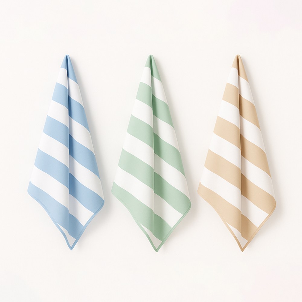 카르닉 스트라이프 건식 스포츠타올 드라이 타월, 1세트, 스카이블루+스카이블루 9,800원