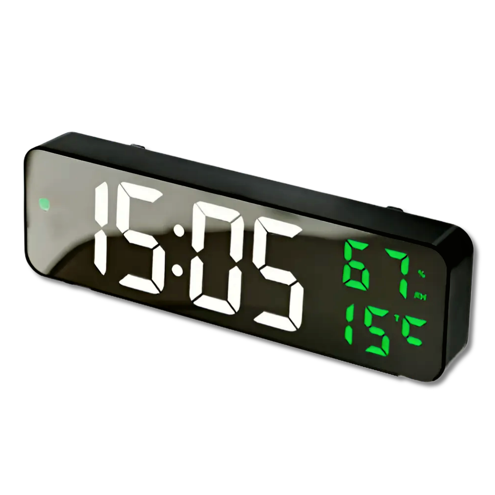 다다마켓 LED 벽시계 탁상시계 온도 습도 인테리어 사무실 야간모드, 블랙직사각시계 1개 37,800원