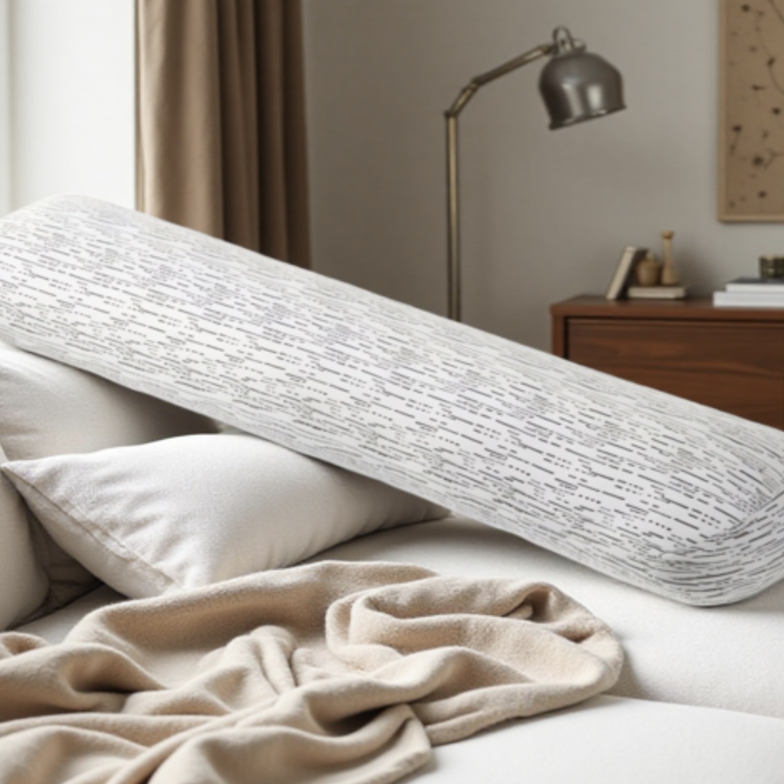 트렌디고 바디필로우 대형 죽부인 쿠션 안고자는 긴베개 롱쿠션, 화이트 28,500원