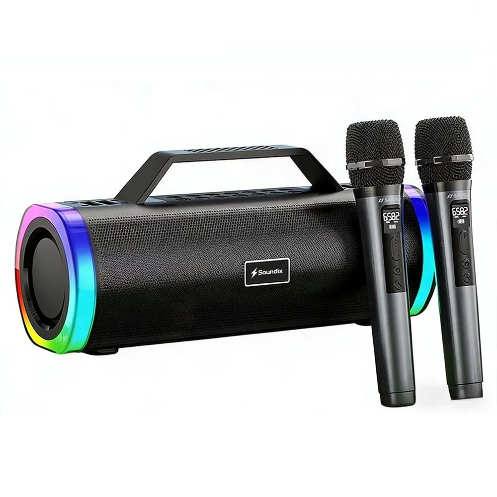 사운딕스 고출력 버스킹앰프 300W 이동식 야외 스피커 블루투스 듀얼마이크 행사 공연, Black, S.Dix-2M 158,000원