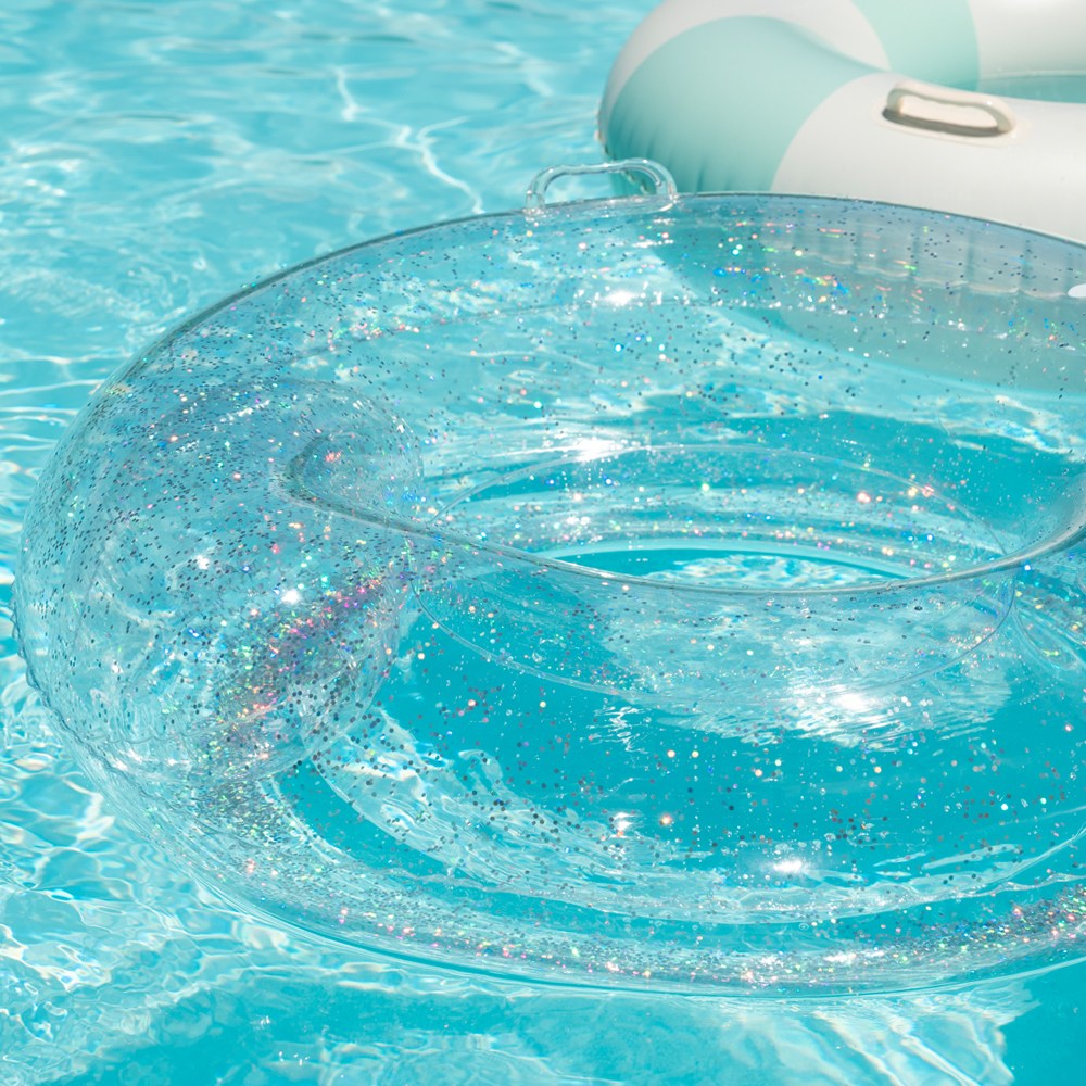 스트라이프 어린이 유아 감성 물놀이 원형 튜브, 1개, 샤인글로우, 현재가 14,190원