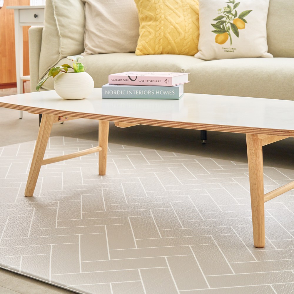 양면 pvc매트 거실 바닥 놀이방 쿠션매트, 그레이헤링본 145,900원