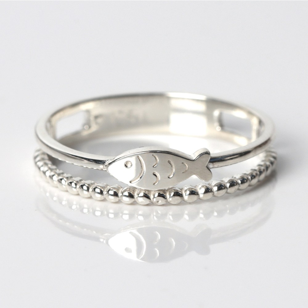 오로프 순은 925 보글 물고기 행운 재물 수능 소원 열손가락 가드링 반지 5호~23호 (S5513R) 38,000원