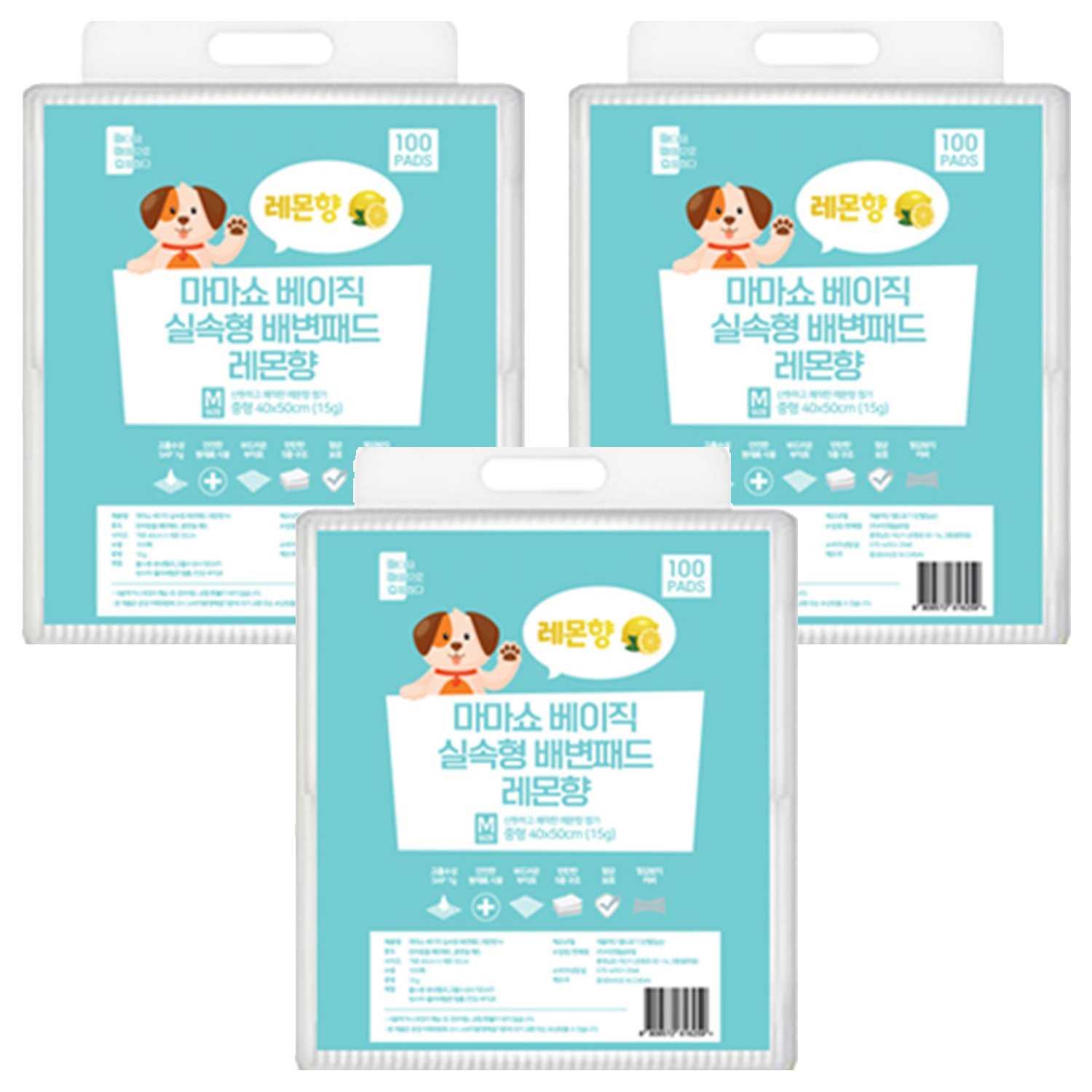 마마쇼 베이직 배변유도제 함유 실속형 배변패드 레몬향 22,640원