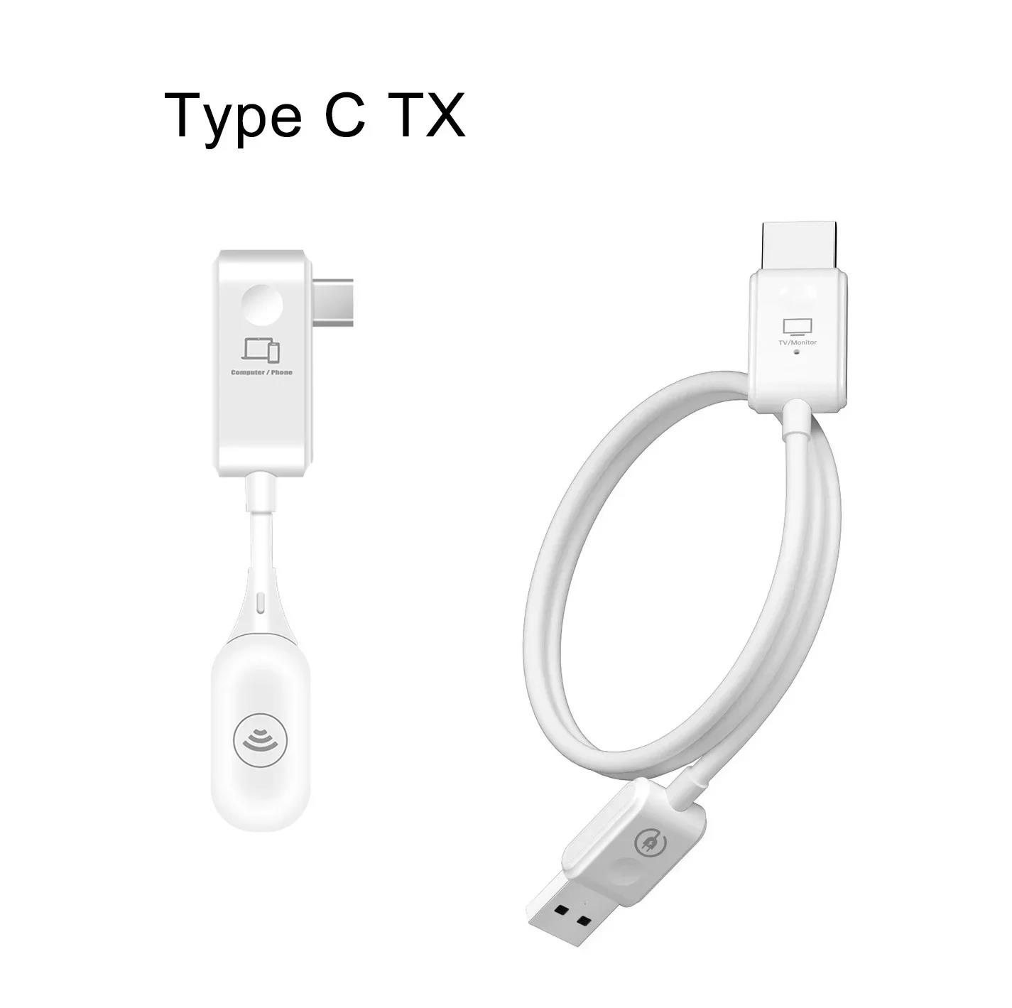 유형 C 무선 오디오 디스플레이 어댑터 Macbook 노트북 전화-TV 프로젝터 용 HDMI 연장 케이블 송신기 60,200원