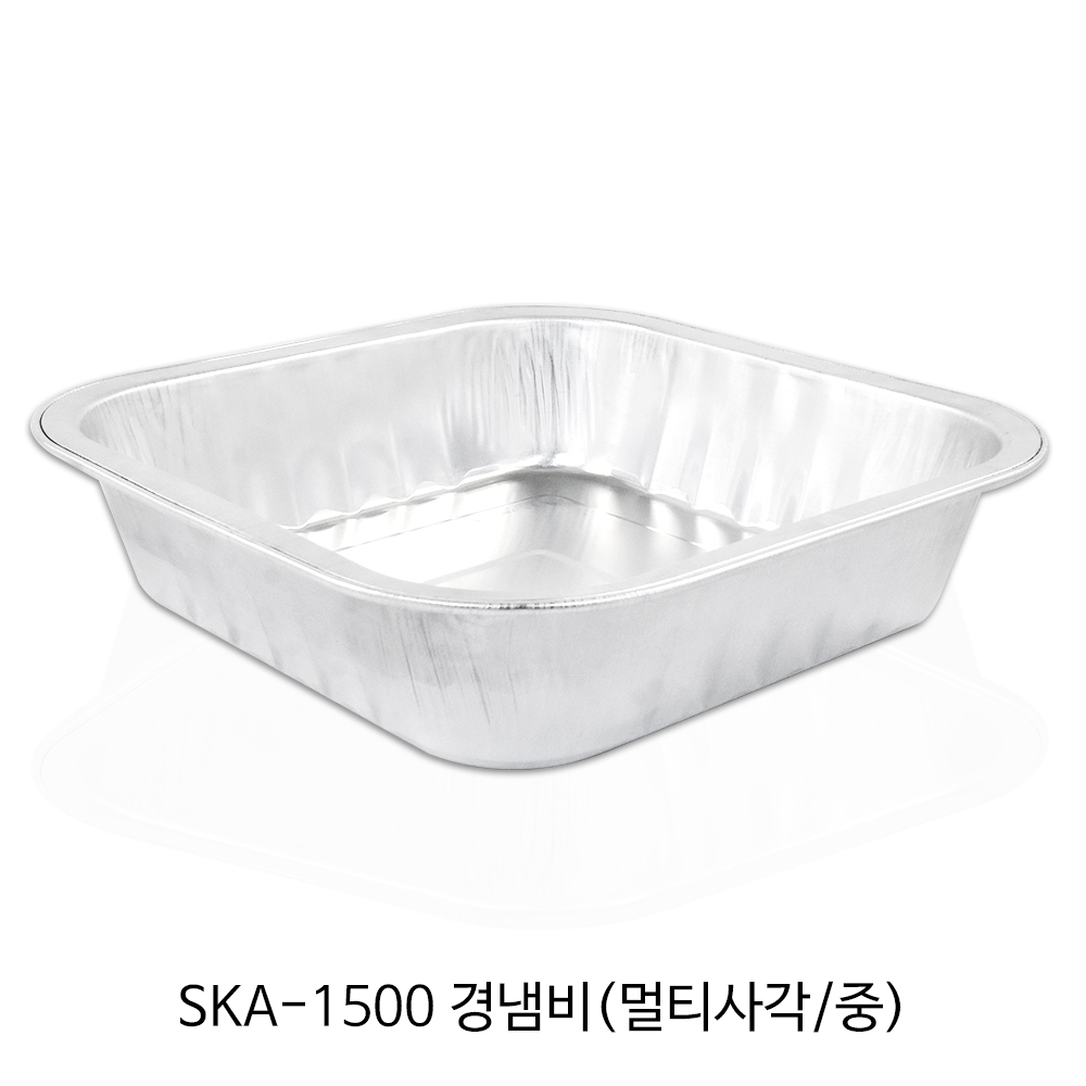 SKA-1500 알미늄경냄비(멀티사각_중)-1박스(400개) _일회용냄비_배달냄비_은박냄비 350,600원