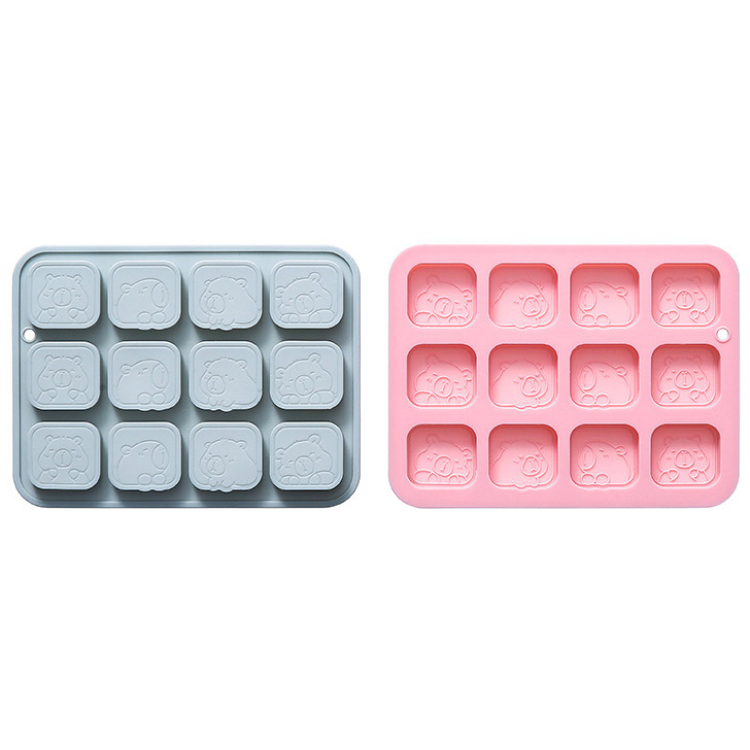 이홈베이킹 카피바라12구 사각실리콘몰드 핑크 블루 색상랜덤1개 2,890원